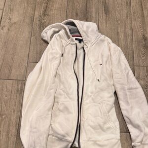 Tommy Hilfiger White and Red Hoodie